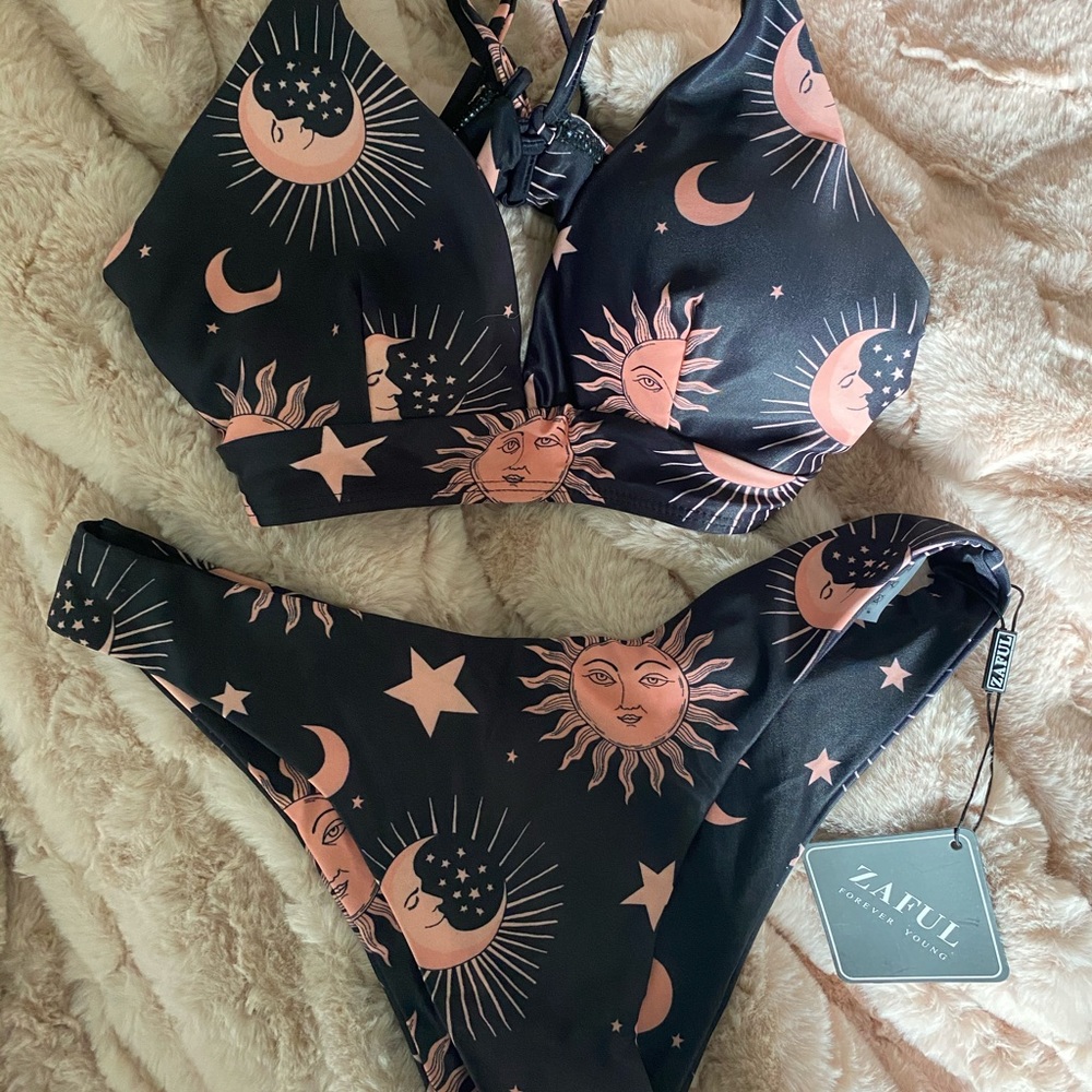 Sun & moon Pattern Bikini